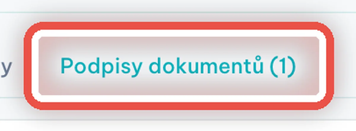Detail — Přehled všech dokumentů k podpisu