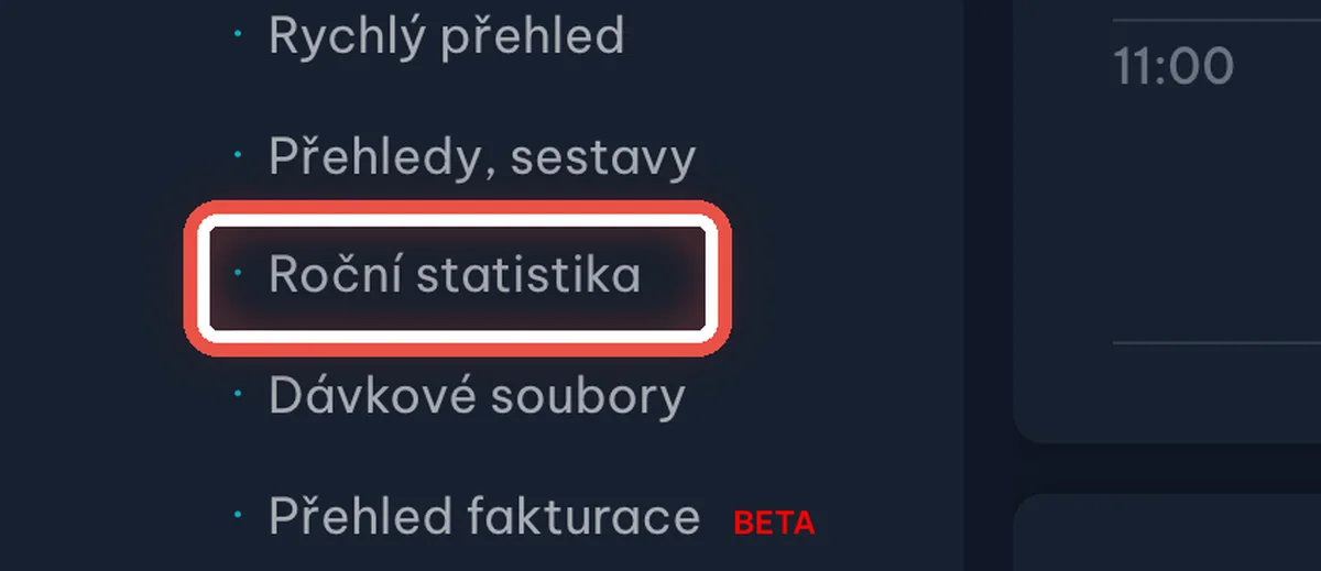 Detail — Klikněte na Roční statistika
