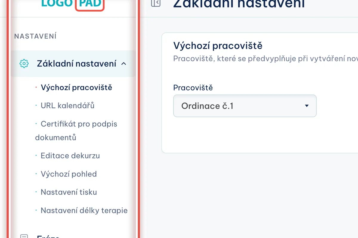 Zblízka — Rozcestník všech nastavení: Projděte si seznam skupin. Kolik jich uvidíte, závisí na vašem oprávnění — majitel zařízení vidí všechny, ostatní jen část.