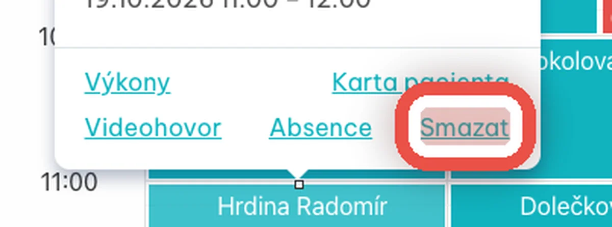 Detail — Přesuňte nebo zrušte objednávku