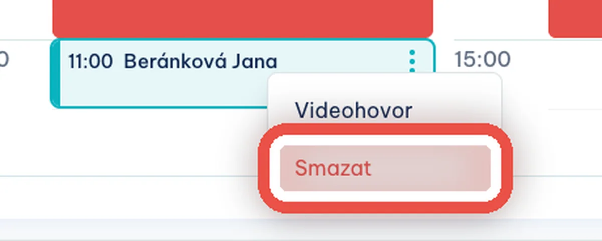 Detail — Zrušení termínu