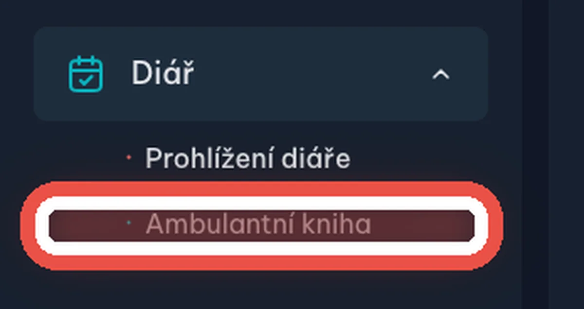Detail — Otevřete ambulantní knihu