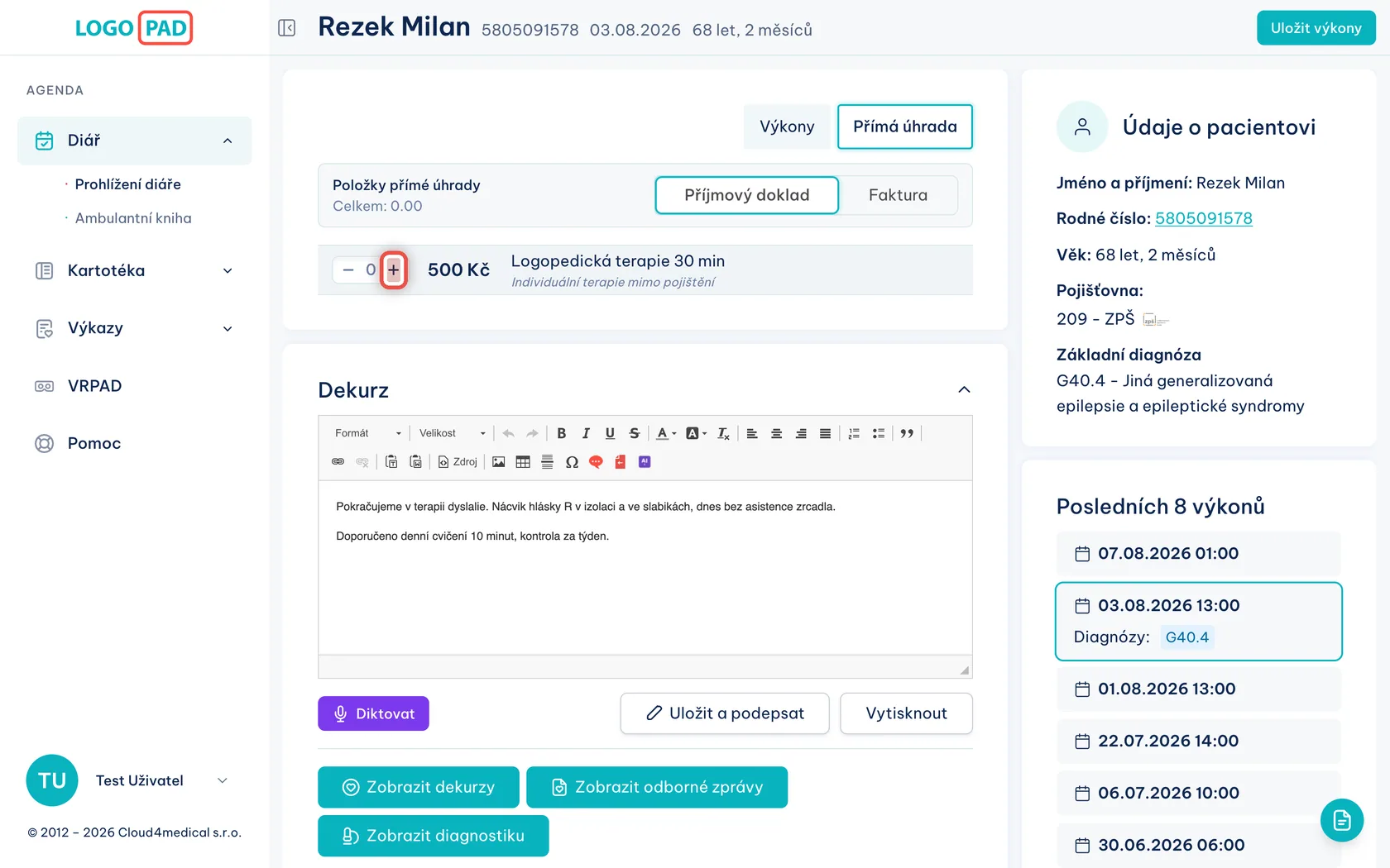 Snímek obrazovky ke kroku 12: Přidejte položku z ceníku