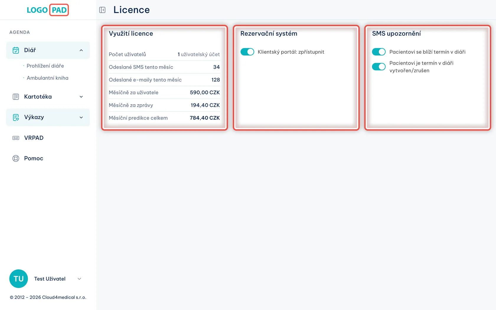Snímek obrazovky ke kroku 3: Prohlédněte si stránku Licence