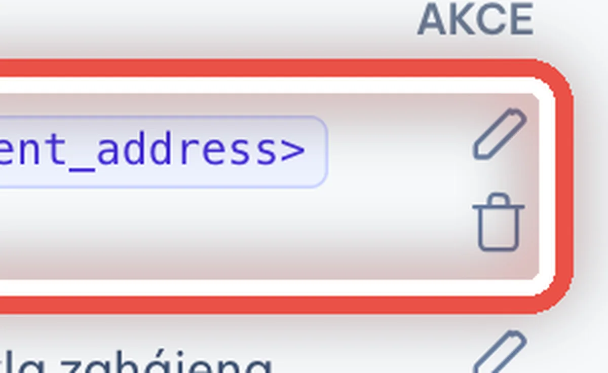 Detail — Vzor je připravený k použití