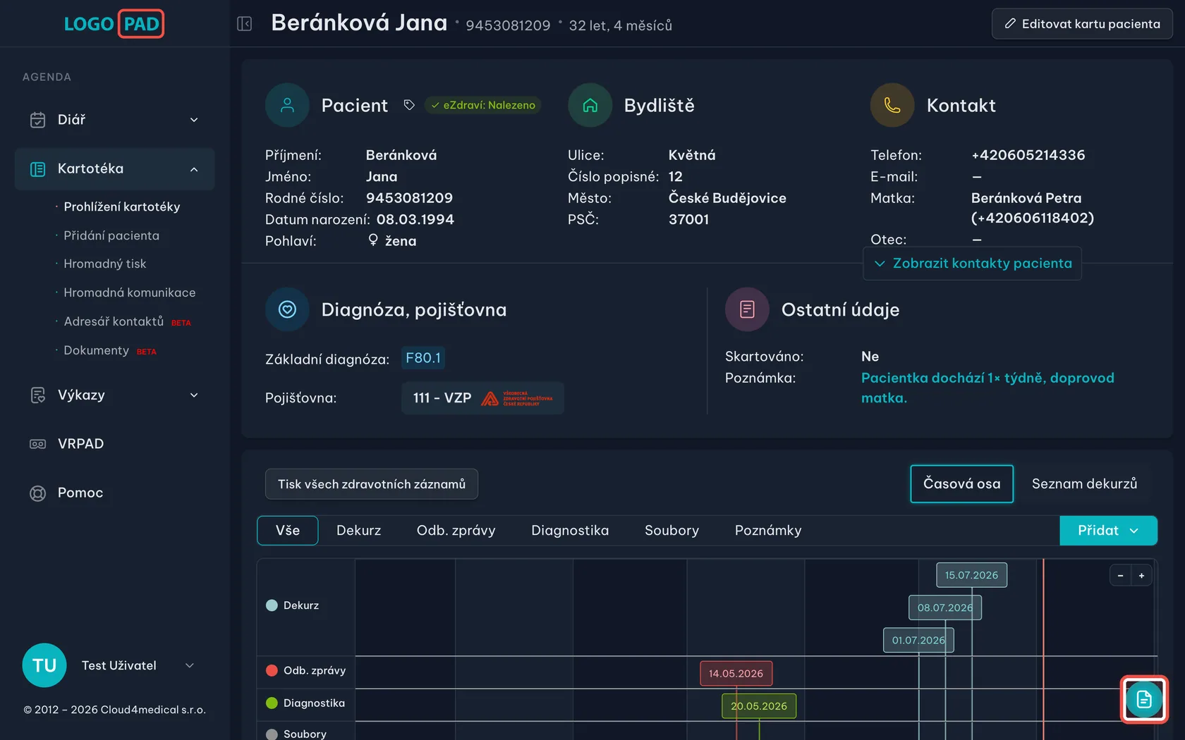 Poznámka je pořád po ruce — snímek obrazovky programu, krok 15 z 27