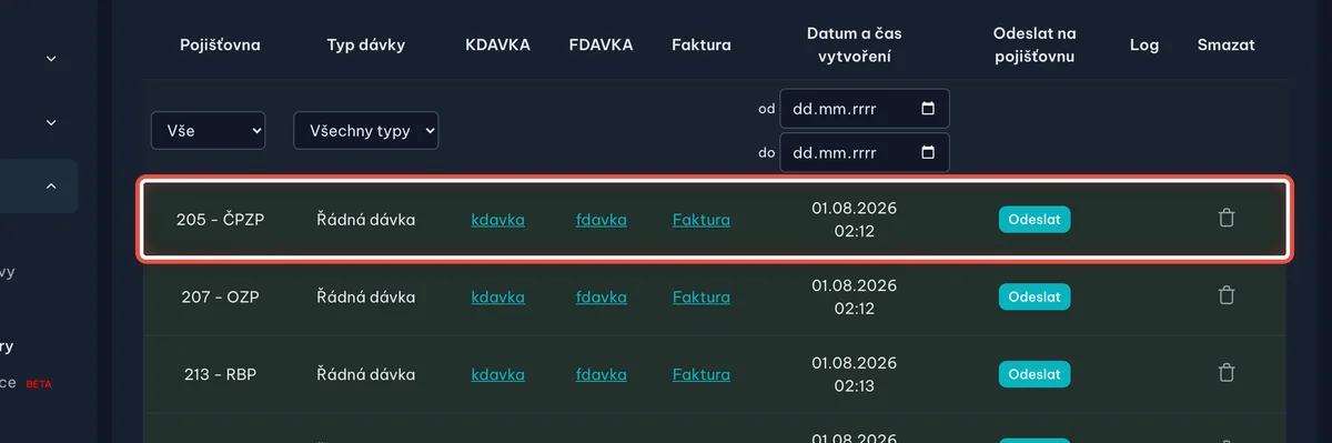 Detail — Každá pojišťovna má svůj řádek