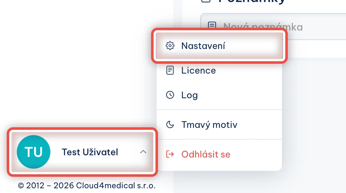 Detail — Kde v LOGOPADu otevřete Nastavení