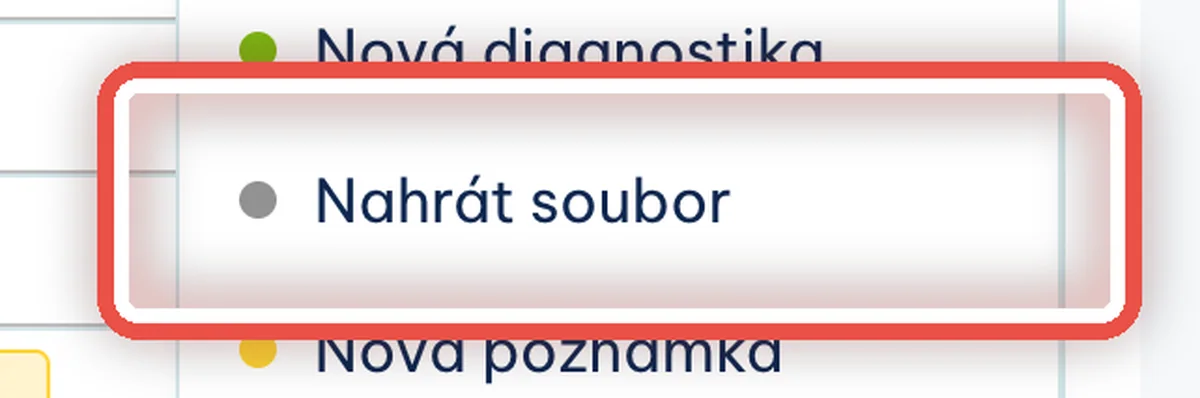 Detail — Vyberte Nahrát soubor
