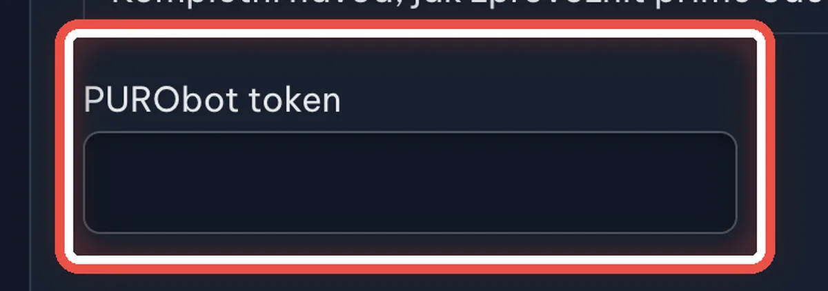 Detail — Jak vypadá karta PURObot