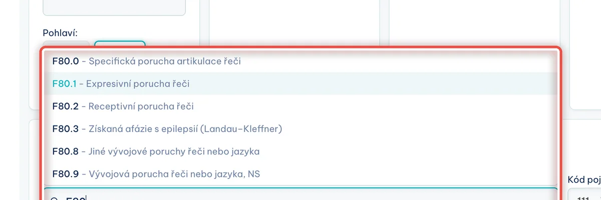 Změna diagnózy — zvětšené místo, kam se dívat