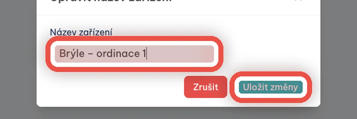 Zblízka: Zadejte název a uložte