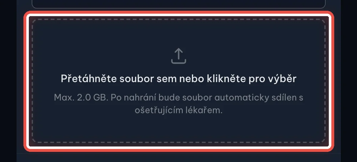 Detail — Vybere soubor z počítače nebo mobilu