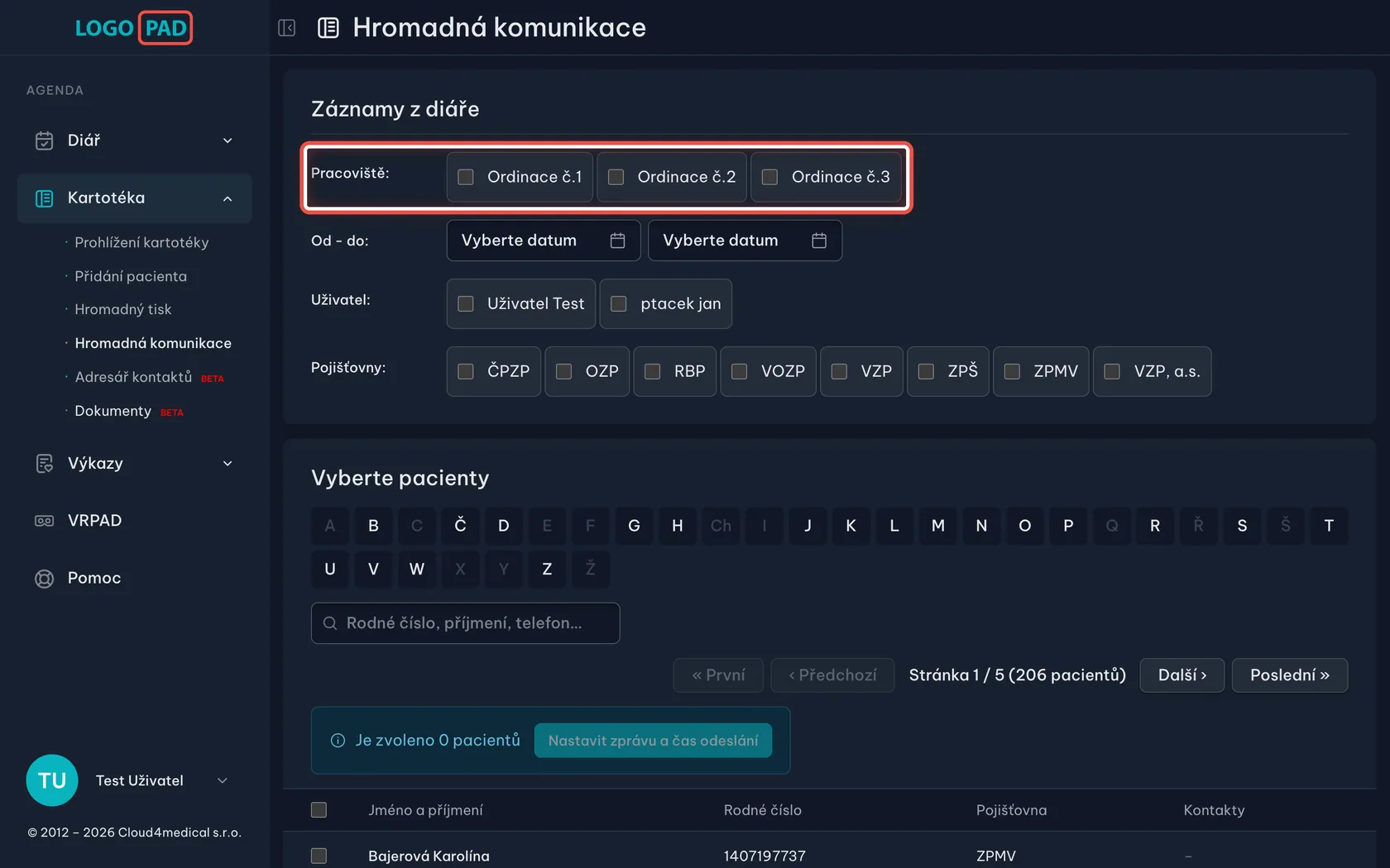 Snímek obrazovky ke kroku 3: Vyberte ordinaci
