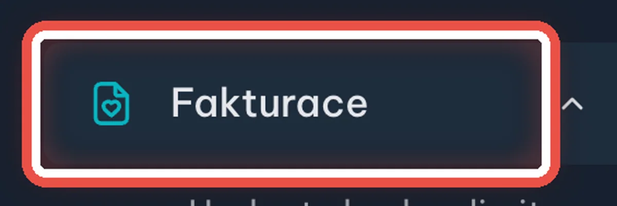Detail — Kde je v nastavení sekce Fakturace