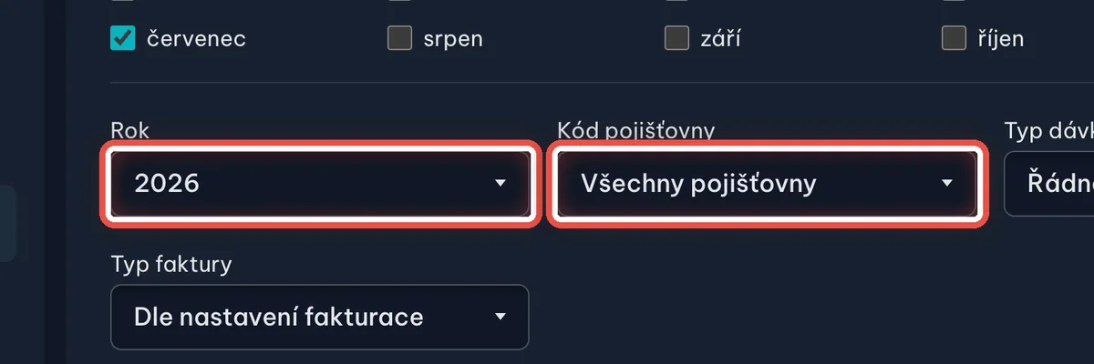 Detail — Zkontrolujte rok a pojišťovnu