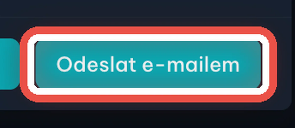Detail — Zkontrolujte text a odešlete e-mailem