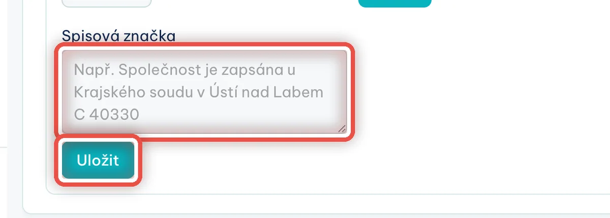 Detail — Doplňte spisovou značku