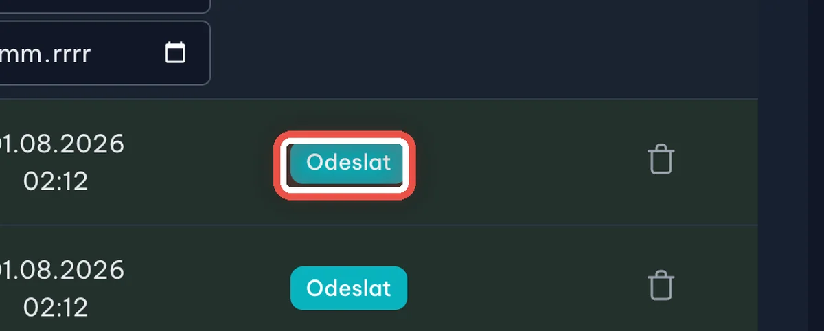 Detail — Odešlete dávku pojišťovně
