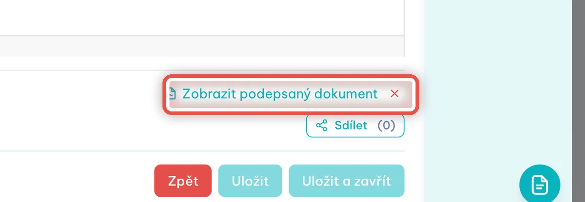 Detail — Hotovo – dekurz je podepsaný