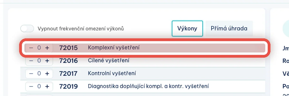 Detail — Vykažte výkony