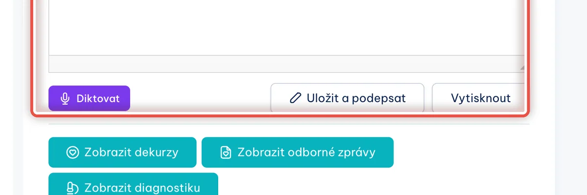 Detail — Dekurz napíšete rovnou k výkonům
