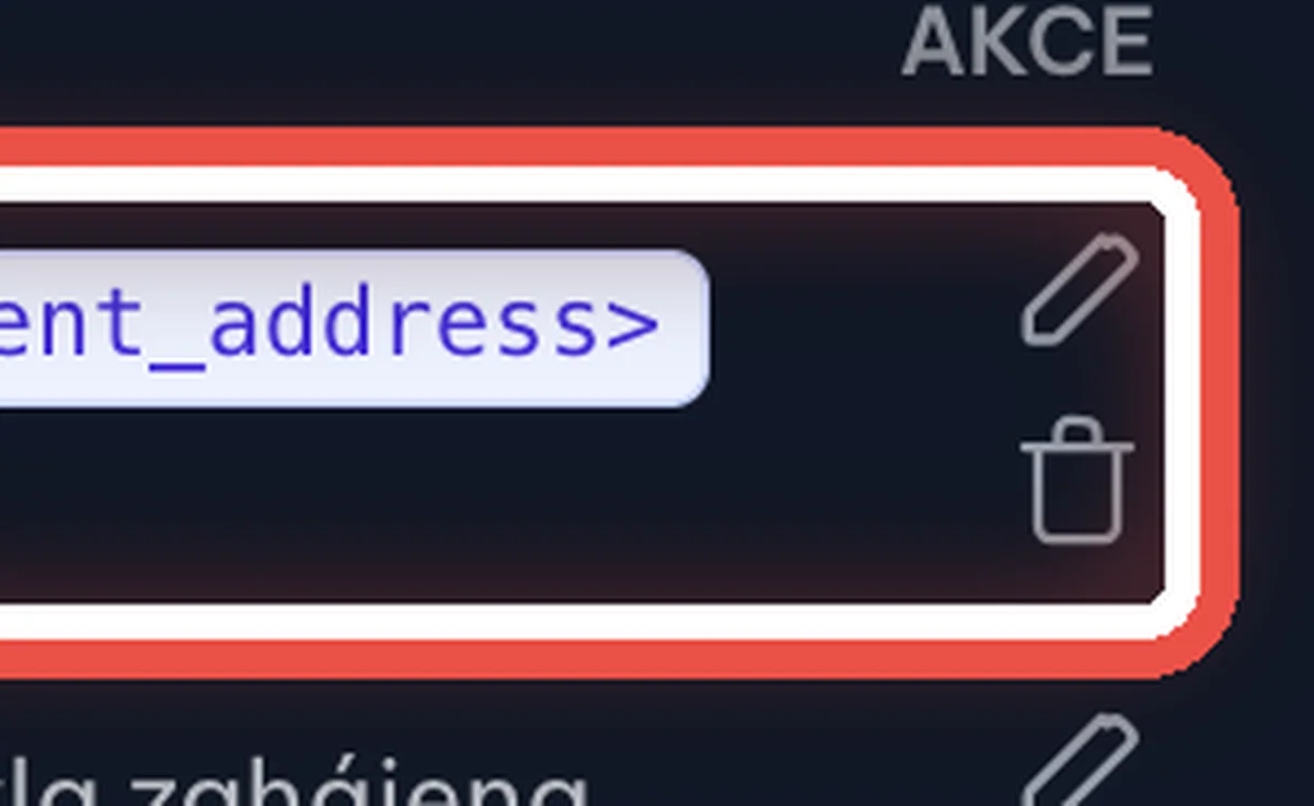 Detail — Vzor je připravený k použití