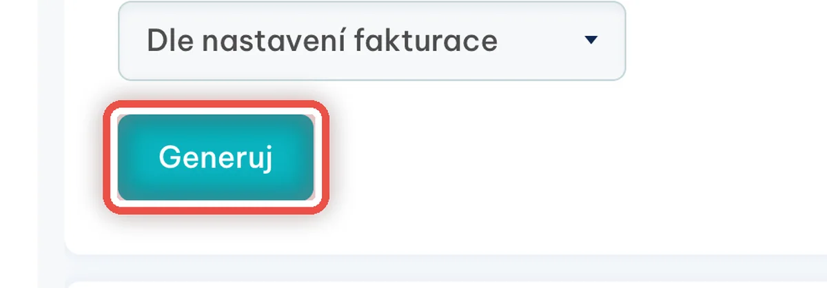 Detail — Klikněte na Generuj