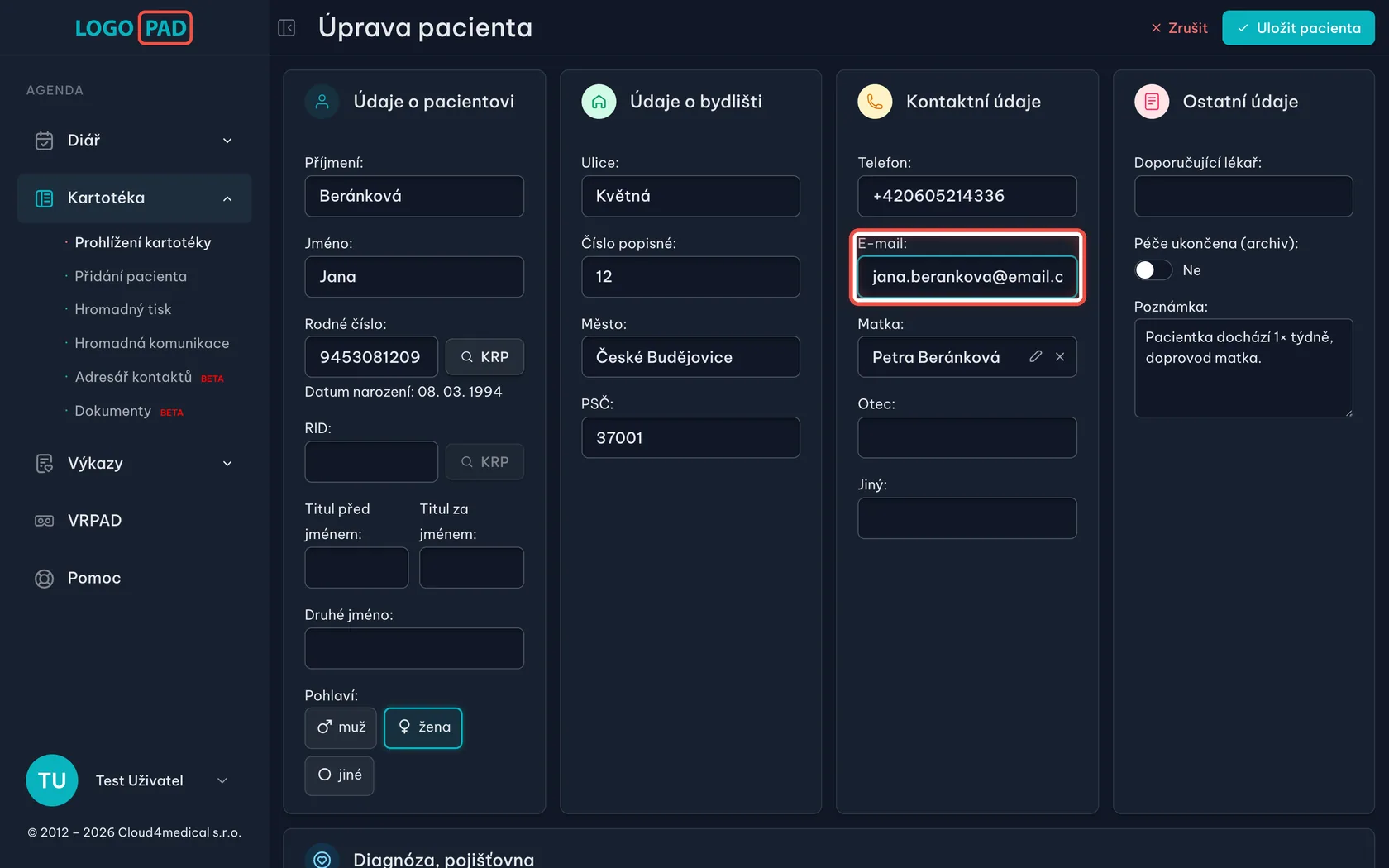 Doplňte chybějící údaj — snímek obrazovky programu, krok 24 z 27
