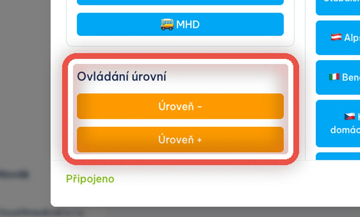 Zblízka: Přidejte nebo uberte úroveň