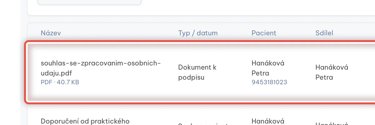 Detail — Podepsaný dokument vám zůstane