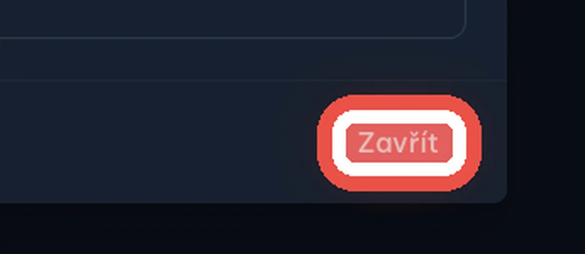 Zblízka: Zavřete ovládání