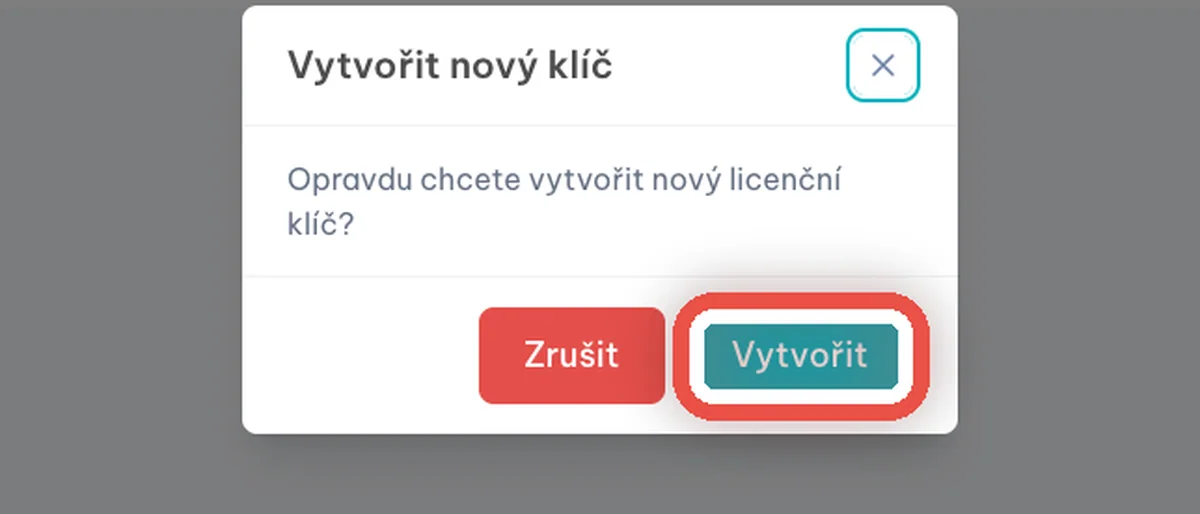 Zblízka: Potvrďte vytvoření