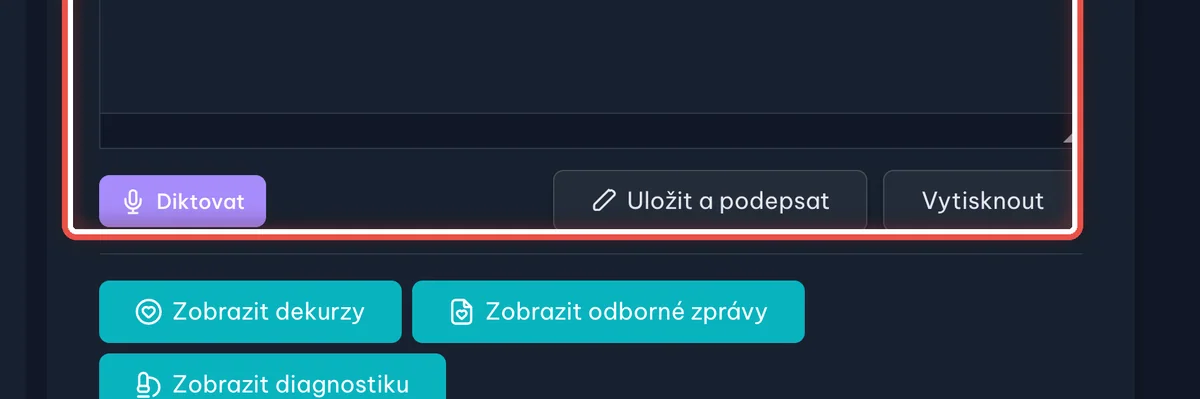 Detail — Dekurz napíšete rovnou k výkonům