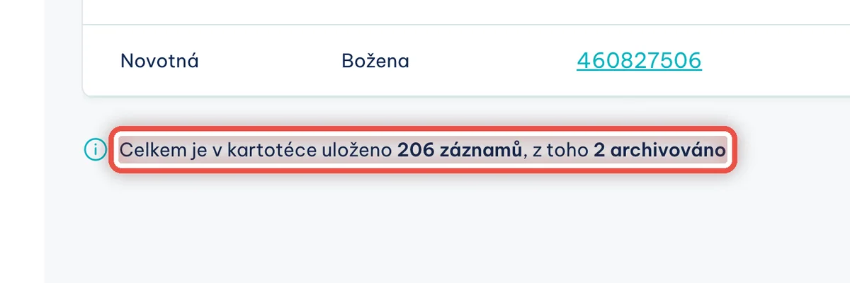 Zvětšenina místa, kam se klikne — Kolik pacientů v kartotéce máte