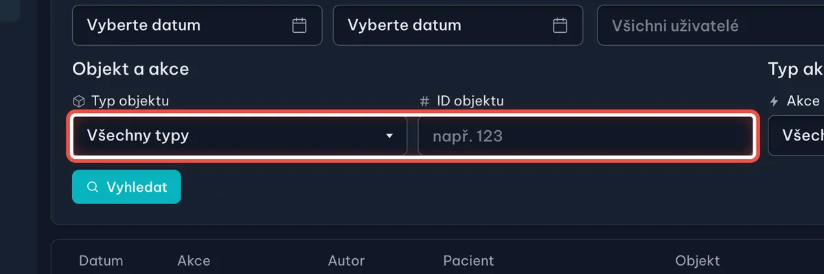 Detail — Zužte to na jeden druh záznamu