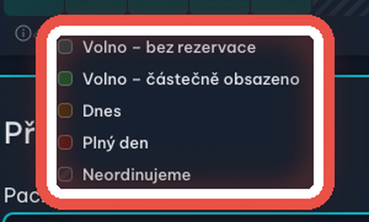 Zvětšený výřez — Co znamenají barvy dnů