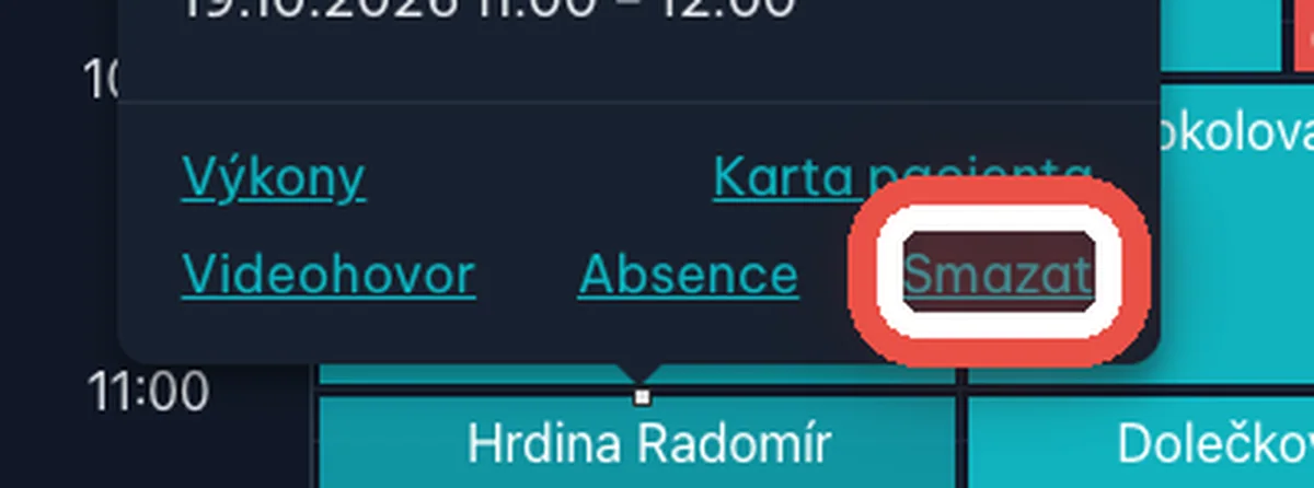 Detail — Přesuňte nebo zrušte objednávku