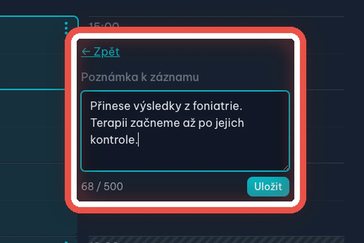 Detail — Napište poznámku k termínu