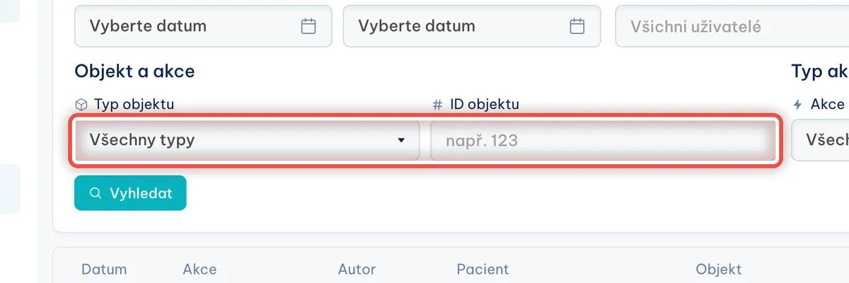 Detail — Zužte to na jeden druh záznamu