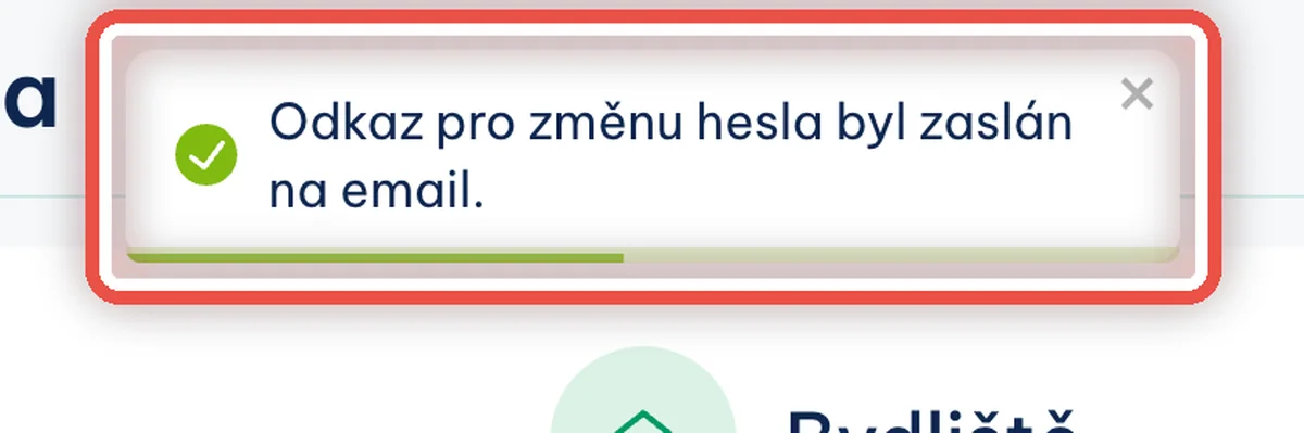 Detail — Program potvrdí odeslání