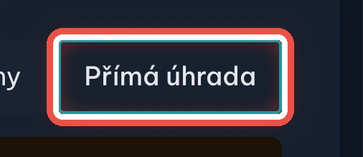 Detail — Přepněte na Přímou úhradu