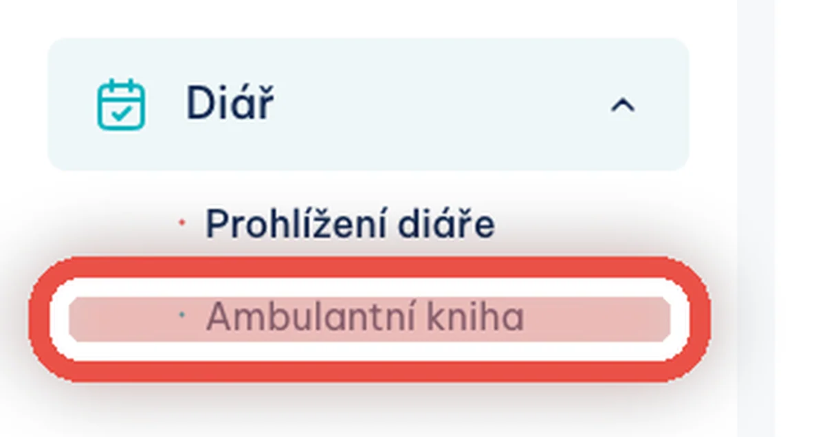 Detail — Otevřete ambulantní knihu