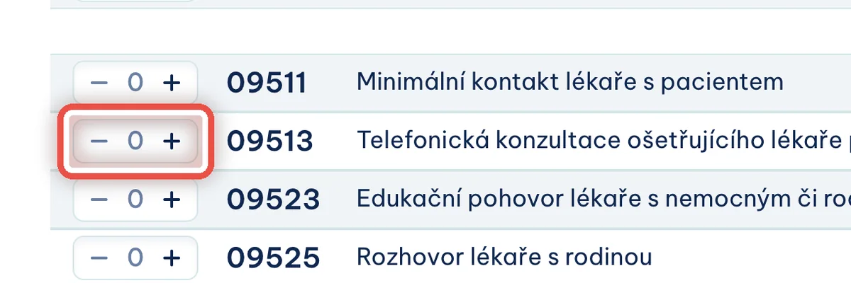 Zvětšený výřez — Špatně zadaný výkon odeberte