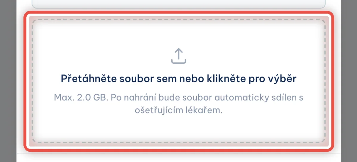Detail — Vybere soubor z počítače nebo mobilu