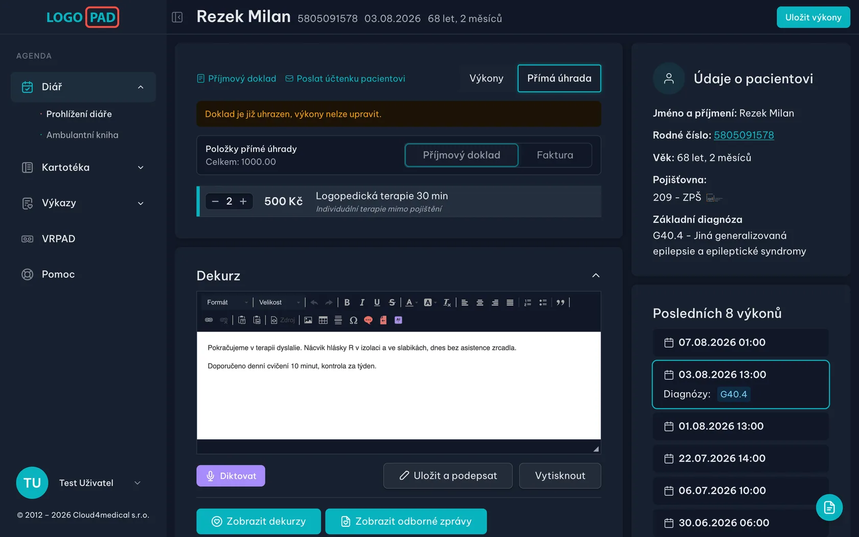 Snímek obrazovky ke kroku 18: Co když je doklad špatně