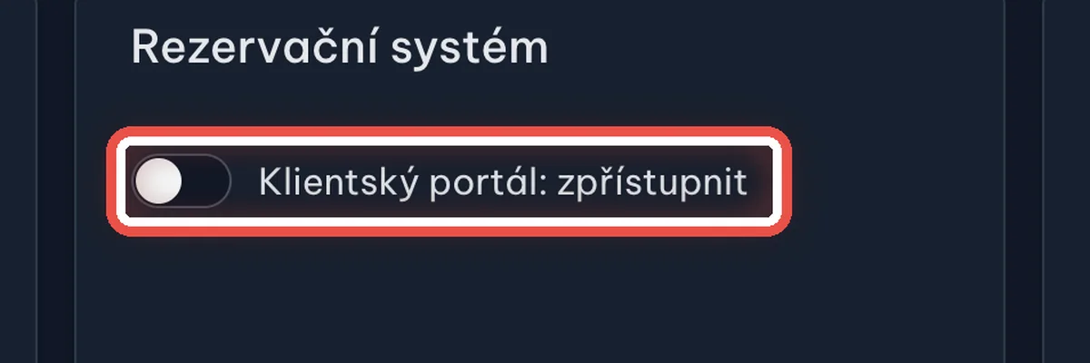 Detail — Jak poznáte vypnutý přepínač