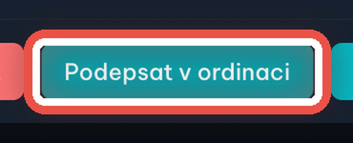 Detail — Druhá možnost: podpis rovnou v ordinaci