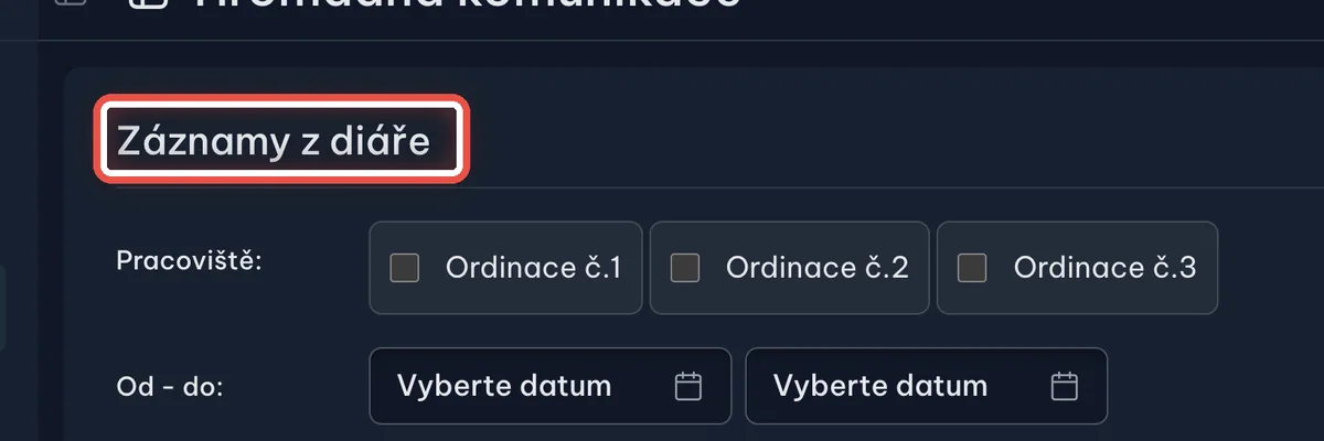 Detail — Stránka má dvě části