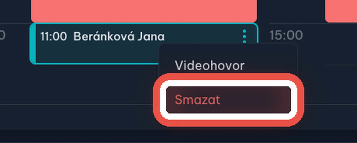 Detail — Zrušení termínu